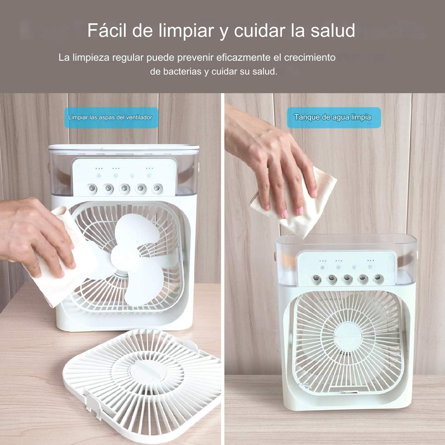 ChillMist™ Aire Acondicionado Portátil, Luz Nocturna y Humidificador de Aire.