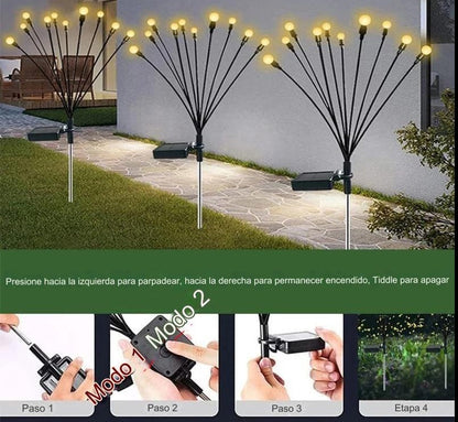 Luces Solares Firefly para Jardín