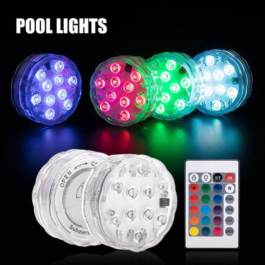 Luces LED sumergibles para piscinas de 16 colores